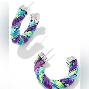 Kendra Scott Twisted cord Hoop bold statement Earrings